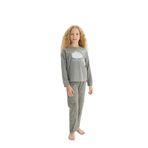 Kız Çocuk Uzun Kol Gri Melanj Pijama Takım C6T9N6O8 GRİ MELANJ 116/5-6 YAŞ