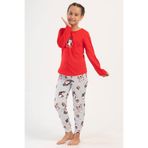 Kız Çocuk Uzun Kol Kırmızı Pijama Takım C0T3N3O504 KIRMIZI 9-10 YAŞ