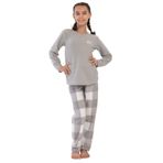 Kız Çocuk Uzun Kol Polar Gri Pijama Takım C1T7N0O304 GRİ 9-10 YAŞ