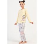 Kız Çocuk Uzun Kol Sarı Pijama Takım C0T3N2O504 - 9 - 10 Yaş