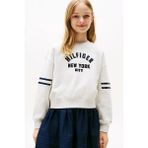 Kız Çocuk Yarasa Kollu Baskılı Sweatshirt - Gri Melanj - 7 Yaş