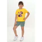 Kız Çocuk Yazlık Tişört &şort Takım Miki Mouse Desenli - Sarı - 5 Yaş