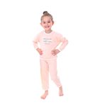 Kız Çocuk%100 Pamuk Desenli Rahat Pijama Takımı-Yumuşak ve Cilt Dostu Somon 7-8 Yaş