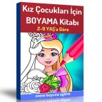 Kız Çocukları İçin Boyama Kitabı Spiralli Kitap