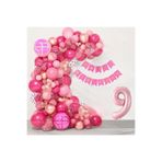 Kiz Çocuklarina Özel Fuşya Makaron Pembe Lüks Balon Zincir Set, 2