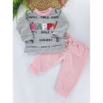 Kız / Erkek Bebek / Çocuk Ikili Eşofman / Pijama Takımı - 01P-Pembe - 1 Yaş