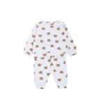 Kız Erkek Bebek Çocuk Pijama Takımı Baskılı Uzun Kollu Pijama Takımı (Ayıcık, 18-24 Ay)