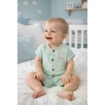 Kız Erkek Bebek Kısa Kollu Çıtçıtlı Tulum %100 Pamuk Müslin 22404