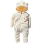 Kız Erkek Bebek Ve Çocuk Ayıcıklı Kışlık Tulum (ekru, 3 yaş)