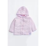 Kız Erkek Bebek Ve Çocuk Müslin Astarlı Fermuarlı Peluş Mont (Pembe, 6 Ay)