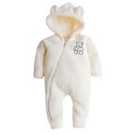 Kız Erkek Bebek Ve Çocuk Nakışlı Ayı Tulum (Ekru, 2 yaş)
