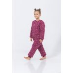 Kız Erkek Çocuk Kalın Elyaf Dolgulu Premium Kalite 2.5 Tog Desenli Uyku Tulumu - Koyu Mürdüm - 11 Yaş