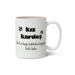 Kiz Kardes Baskili Kupa Bardak Baskili Kahve Kupa Bardak