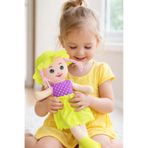 Kız Oyuncak Bebek Elbiseli Oyuncak Bez Bebek 50 Cm Bez Bebek Özel Yapım Premium Açık Sarı Bebek 001
