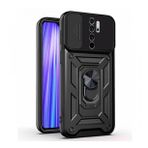 Kızaklı Tank Kılıf Xiaomi Redmi Note 8 Pro Siyah