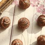 KIZAMI 18 mm Çek Boncukları, Bohem Vintage Gül Cam Boncuklar, Üç Boyutlu Kabartma, Bilezikler, Halhallar, Küpeler, Kolyeler, Kendin Yap El Sanatları ve Aksesuarları için