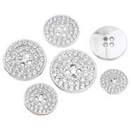 KIZAMI 5/15 adet Metal düğmeler ceket takım elbise kazak moda dekorasyon High-end elmas taklidi düğme aksesuarları