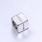 KIZAMI 6 adet 7 x 7 mm Paslanmaz Çelik Harf Boncuklar, Gümüş Harf Boncuk Kare Kendin Yap Takı Yapımı, Bileklik, Kolye İşçiliği, Çocuk Projeleri için