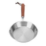 Kızartma tavası Küçük 16cm, Paslanmaz çelik Tava kızarmış Yumurta tavası Yumurta Jambon Dilimleri Biftek Için Paslanmaz çelik Tava, Her türlü Soba Için Küçük üniversal Tava (16cm)