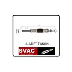 Kızdırma Bujisi Renault Clio Megane Kangoo 1.9d Motor -Sv085-4 Adet - Takım