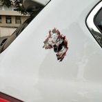 Kızgın Kurt Araba Yapıştırması Sticker 15 Cm 2 Adet