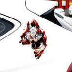 Kızgın Kurt Araba Yapıştırması Sticker 20 Cm 1 Adet