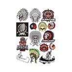 Kızıl Derili Apachi Sticker Set-3 15 Parça Telefon, Tablet, Defter, Laptop Sticker