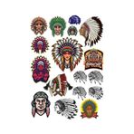 Kızıl Derili Apachi Sticker Set-4 15 Parça Telefon, Tablet, Defter, Laptop Sticker