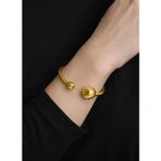 Kızılay Kuyumcusu 22 Ayar Altın Top Başlıklı Günlük Kelepçe Bilezik 8.68 gr KLP0794