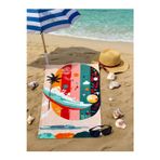 Kızılelmada Kizilelmada Renkli Çok Desenli Plaj Havlusu – 70X140 Cm, %100 Pamuk, Canlı Ve Yumuşak Dokulu