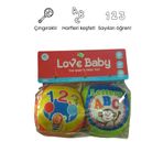 Kızılkaya Oyuncak Love Baby Çıngıraklı Öğretici Top Seti (2’li) – 3 Ay ve Üzeri Bebekler İçin