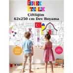Kızımın Çiftiliği 2.5 M Dev Boyama Kağıdı | Kırtasiye Doğal Oyun Hediye - Tekli