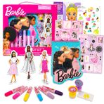 Kızlar için Barbie Sanat Seti - Sanat ve El Sanatları Malzemeleri, Defter, Çıkartmalar, Boyama Kapları, Daha Fazlası ile Paket | Çocuklar için Barbie Craft Kit