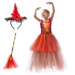 Kızlar için Halloween Cadı Kostümü - Cadı Cosplay Elbise Cadılar Bayramı Kıyafeti,Cadılar Bayramı Sahne Performansı Karnaval Partisi Sahne Dobooo