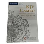KJV Cameo Reference Bible with Apocrypha, Black Calfskin Leather, Red-letter Text, KJ455:XRA Black Calfskin Leather