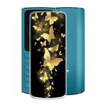KJYF Nokia 105 4G (1,8 inç) için koruyucu kılıf, kılıf, silikon kılıf, şeffaf TPU kapak, tampon, çizilmeye karşı koruyucu cep telefonu kılıfı, Nokia 105 4G için, altın kelebek