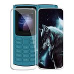 KJYF Nokia 105 4G (1,8 inç) için Telefon Kılıfı, Nokia 105 4G için Darbeye Dayanıklı Kabuk Tampon, Çizilmez Şeffaf Arka Kapak [İnce İnce X Sararmaz] - [2 Adet]