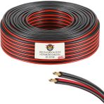 Kk Kardelen 2075S Hoparlör Kablosu Kordon 2x0.75 Zayıf Akım LED Oto Tesisat Kablosu Siyah - 5 metre