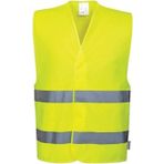 KKDSTOCK Work Safety Equipment Fosforlu Reflektörlü İkaz Yeleği 5 Cm Reflektörlü Gece Görünür (Sarı)