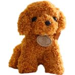 KKmoon Toptan Simülasyon Oyuncak Köpek Peluş Oyuncak Bebek (Yurt Dışından) - Açık Kahverengi