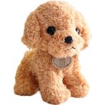 KKmoon Toptan Simülasyon Oyuncak Köpek Peluş Oyuncak Bebek (Yurt Dışından) - Bej