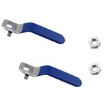 KKUANG 2 adet küresel vana mavi anahtar kolu 5x8x2mm M8 somun ile hava vanası su vanası kolu vana anahtarı aksesuarları küresel vana kolu vana kolu anahtarı yangın anahtarı su vanası anahtarı