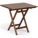 KL BAHÇE MOBİLYA Atina Katlanır Masa | Kolay Kullanım Yer Kaplamaz - Ceviz - 80x80x74 cm