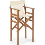 KL BAHÇE MOBİLYA Rejisör Bar Katlanır Sandalye - Ceviz - 56x53x122cm