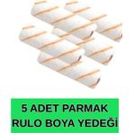 Kl Home 10CM Parmak Rulo Boya Yedeği 5 Adet Kolay Uygulama İçin Pratik Set