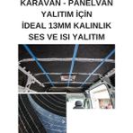 Kl Home 13 mm -50X100CM=0,5M2 Kendinden Yapışkan Kauçuk Oto Karavan-Panelvan Isı ve Ses Yalıtım Tekne Konteyner