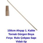 Kl Home 150 cm Ahşap Sap Rulo Çek Pas Firça Boyama Sirik Sap Profesyonel Kalite