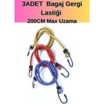 Kl Home 200CM Maxiumum Uzar- 3 Adet Bagaj Lastik Ahtapot Lastiği ( Karışık Renkte )