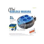 KL HOME Çocuk Koruma Priz Pratik Ev Ofis Ve Iş Mini Seyyar Makaralı Elektrik Uzatma Kablo 3x1,5mm (3 METRE)