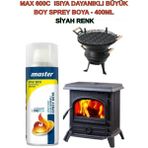 Kl Home Master 600C-BÜYÜK Boy 400ML Isıya Dayanıklı Sprey Boya -Siyah